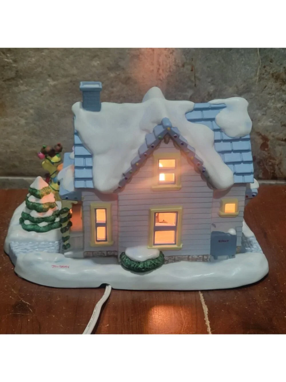 Vintage Danbury Mint Garfields Christmas Village The Bed & Breakfast Jim Davis N